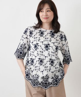 ボタニカル刺繍ブラウス | Leilian (Women)/レリアン | 三越伊勢丹