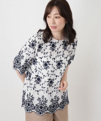 ボタニカル刺繍ブラウス | Leilian (Women)/レリアン | 三越伊勢丹