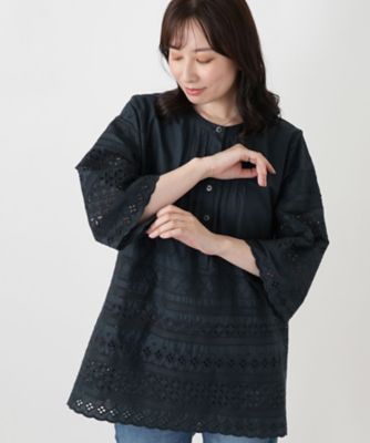 刺繍ピンタックブラウス | Leilian (Women)/レリアン | 三越伊勢丹