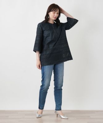 刺繍ピンタックブラウス | Leilian (Women)/レリアン | 三越伊勢丹