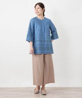 刺繍ピンタックブラウス | Leilian (Women)/レリアン | 三越伊勢丹