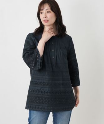 刺繍ピンタックブラウス | Leilian (Women)/レリアン | 三越伊勢丹