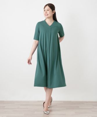 Vネックフレアワンピース | Leilian (Women)/レリアン | 三越伊勢丹