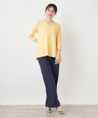 極美品/22年♡レリアン Vネック7分袖チュニックブラウス 17 大きいサイズ Vネック七分袖フレアニット | Leilian (Women)/レリアン | 三越伊勢丹