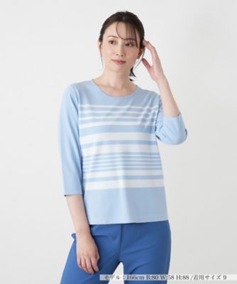 ＜Leilian (Women)＞ボーダークルーネックニット