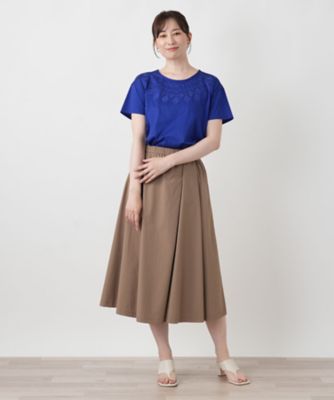 刺繍クルーネックカットソー | Leilian (Women)/レリアン | 三越伊勢丹