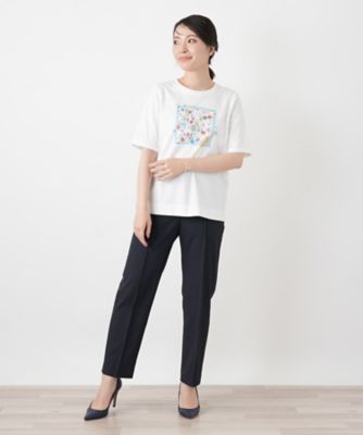 プリントクルーネックTシャツ | Leilian (Women)/レリアン | 三越