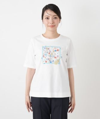 プリントクルーネックTシャツ | Leilian (Women)/レリアン | 三越