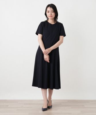 新品☆HARDY NOIR クルーネックフレアワンピース ブラック 38 クルーネックフレアワンピース | Leilian (Women)/レリアン | 三越