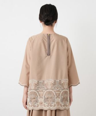 カットワーク刺繍七分袖ブラウス | BOURGE (Women)/ブールジュ | 三越