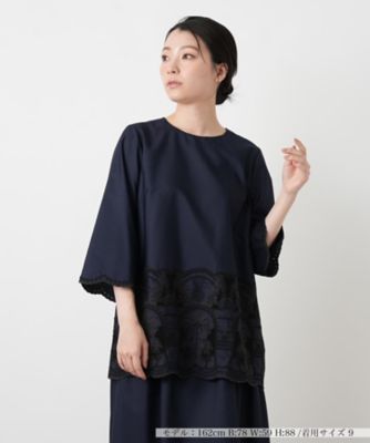 カットワーク刺繍七分袖ブラウス | BOURGE (Women)/ブールジュ | 三越