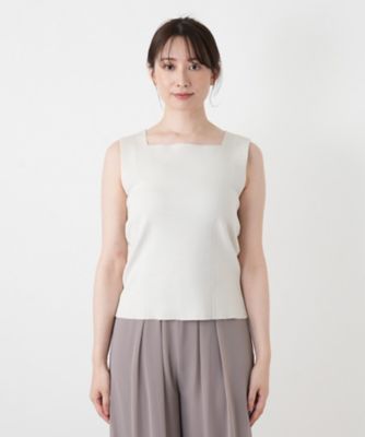 スクエアネックタンクトップ【Leilian WHITE LABEL