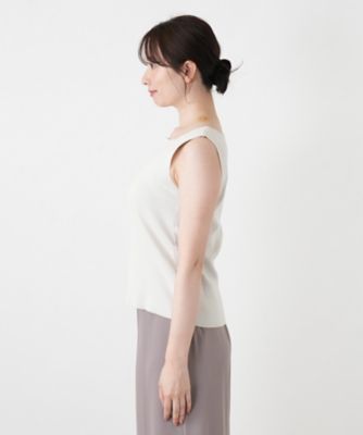 スクエアネックタンクトップ【Leilian WHITE LABEL
