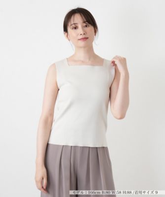 スクエアネックタンクトップ【Leilian WHITE LABEL