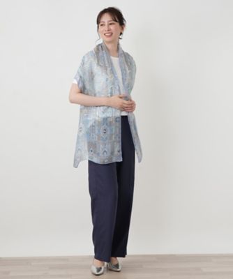シアーペイズリー柄ストール【BINDA】 | Leilian (Women