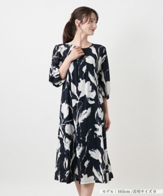 花柄プリントフレアワンピース【ROCHAS Premiere