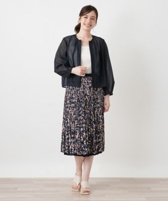 洗えるシアージップジャケット【Leilian WHITE LABEL