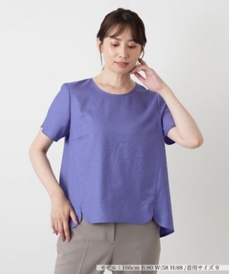 週末値引き☆rehellinen round blouse ラウンドブラウス ラウンドヘムブラウス【Leilian WHITE LABEL