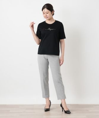 ビジュークルーネックカットソー【Leilian WHITE