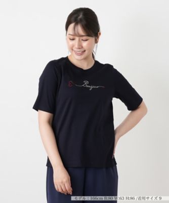 ビジュークルーネックカットソー【Leilian WHITE