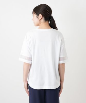 特価☆2026新作　新品　グレディブリリアン　フリル切替ボーダーシアーカットソー シアー切替カットソー【Leilian WHITE LABEL