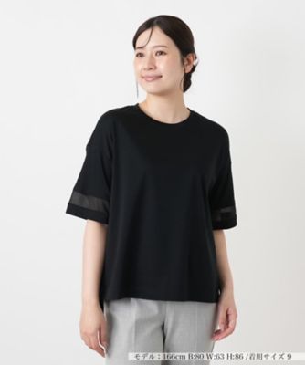 シアー切替カットソー【Leilian WHITE LABEL
