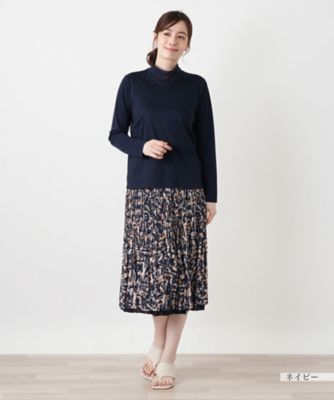 切替ハイネックカットソー【Leilian WHITE LABEL