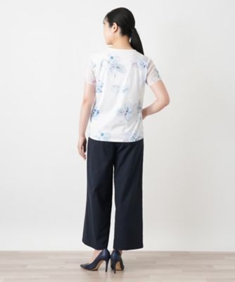 花柄シアーカットソー【Leilian WHITE LABEL