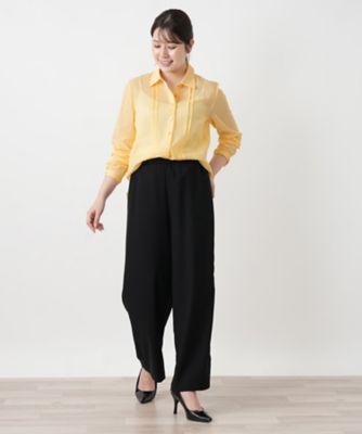ピンタックシアーブラウス【Leilian WHITE LABEL