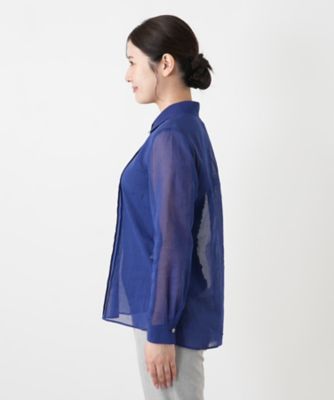 ピンタックシアーブラウス【Leilian WHITE LABEL
