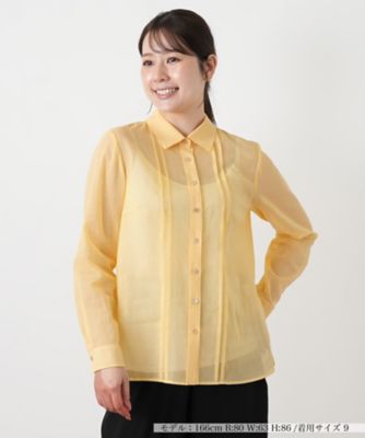 ピンタックシアーブラウス【Leilian WHITE LABEL