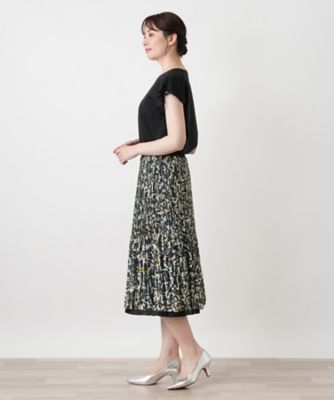 リバーシブルプリーツスカート【Leilian WHITE LABEL