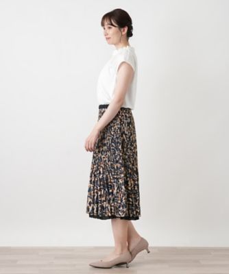 リバーシブルプリーツスカート【Leilian WHITE LABEL