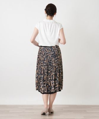 リバーシブルプリーツスカート【Leilian WHITE LABEL