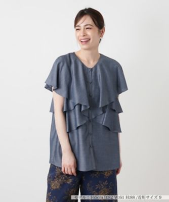 ティアードフリルブラウス【Leilian WHITE LABEL