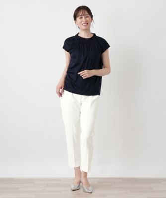 ストレッチクロップドパンツ【Leilian WHITE LABEL