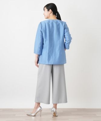 ストライプガウチョパンツ【Leilian WHITE LABEL