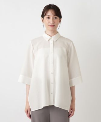 五分袖ブラウス【Leilian WHITE LABEL】 | Leilian