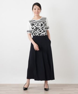 プリーツガウチョパンツ【Leilian WHITE LABEL