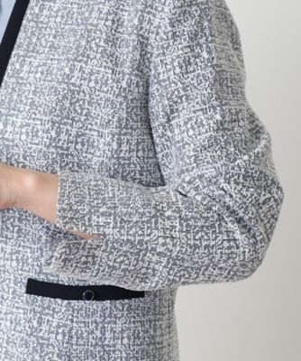 ツイードノーカラージャケット【Leilian WHITE LABEL