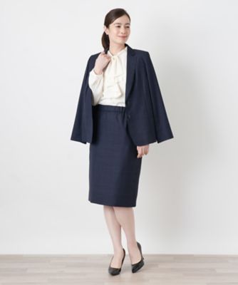★新品　MURUA コクーンスリーブジャケット & フロントZIPタイトスカート タイトスカート【LORO PIANA】 | Leilian (Women)/レリアン
