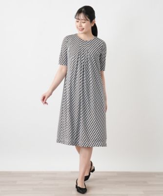 幾何学柄サックワンピース | Leilian (Women)/レリアン | 三越伊勢丹