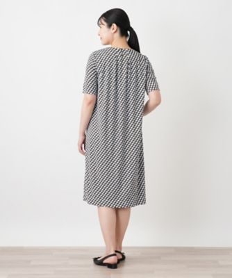 幾何学柄サックワンピース | Leilian (Women)/レリアン | 三越伊勢丹