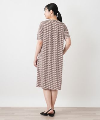 幾何学柄サックワンピース | Leilian (Women)/レリアン | 三越伊勢丹