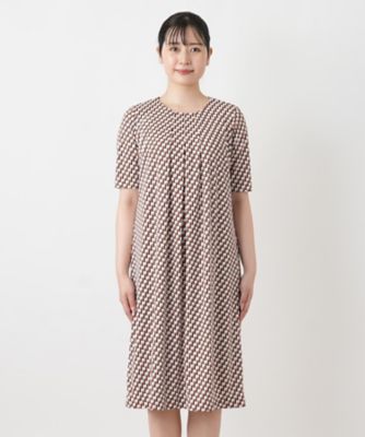 幾何学柄サックワンピース | Leilian (Women)/レリアン | 三越伊勢丹