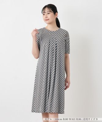 Leilian レリアン 幾何学模様 ワンピース 幾何学柄サックワンピース | Leilian (Women)/レリアン | 三越伊勢丹