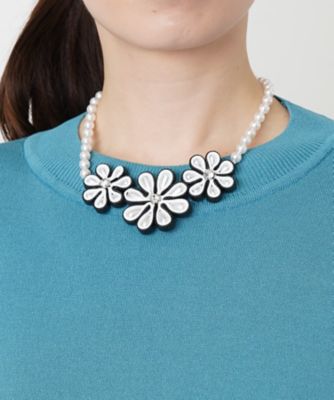 フラワーモチーフビジューネックレス | Leilian (Women)/レリアン