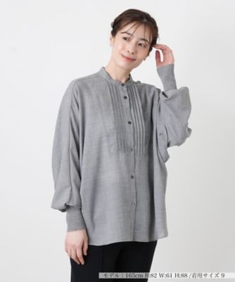 フラワー柄スモックブラウス【Leilian WHITE LABEL