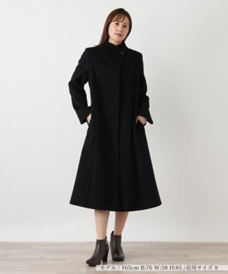 スタンドカラー比翼コート【Leilian WHITE LABEL