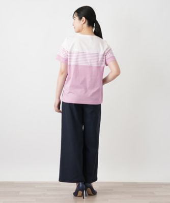 ボーダー切替クルーネックTシャツ | Leilian (Women)/レリアン | 三越